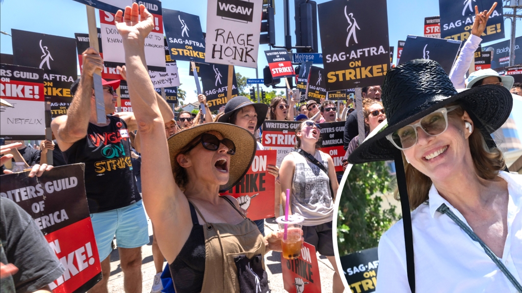 Timothy Olyphant, Sean Astin, Allison Janney & Michelle Hurd Join Thousands of Actors on First Day of SAG-AFTRA Strike