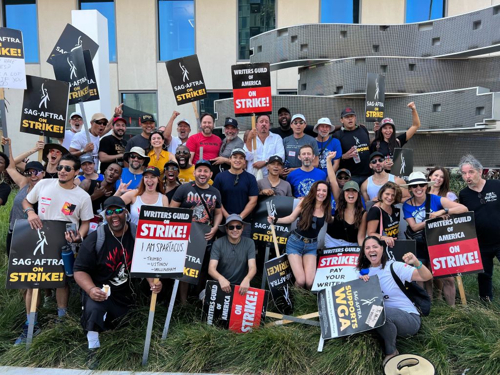 Dispatches from the Picket Lines: Tourists Transform into Demonstrators in L.A. – Shawn Ryan, Jon Huertas, Sandra Bernhard Discuss Strikes